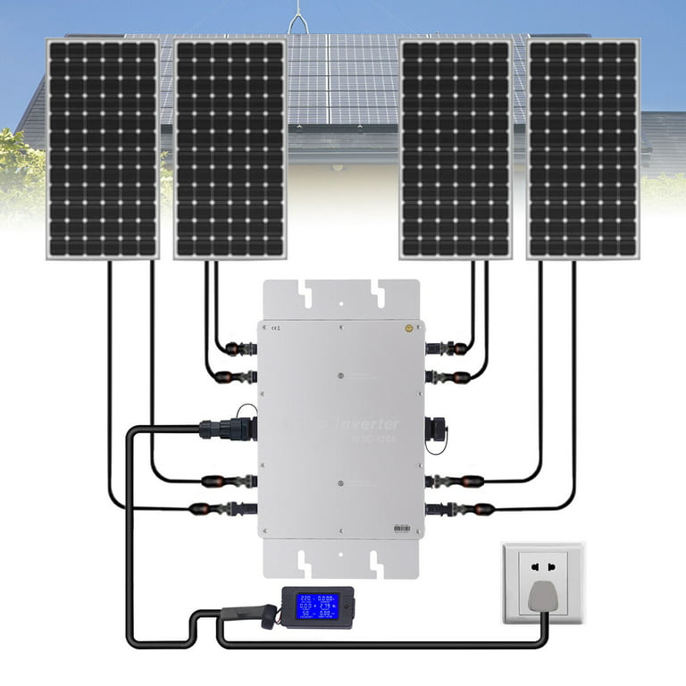 DENEST 1200W Solar Grid Tie Inverter Waterproof IP65 Self-cooling For 36V  Batteries 