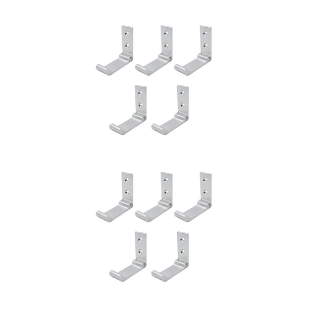 Advancent 5 pack/lote organiza eficientemente el gancho para ropa montado en la pared fácil instalación duradero fácil plata L plata l 2Conjunto