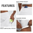 thumbnail image 2 of BALEAF Women's Pleated Tennis Skirts with Shorts Pockets High Waisted Golf Skorts White X-Small, 2 of 5