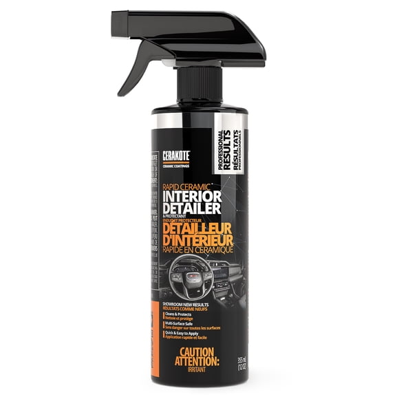 CERAKOTE® Rapid Ceramic Interior Detailer and Protectant (12 fl oz.) – Quick and Easy – Multi-Surface Safe – Interior Car Cleaner Spray – Dry to the Touch – Clean and Protect Your Car, Truck, or SUV