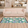 thumbnail image 2 of Yayeee Runner Rug for Bedroom 2'x6' Machine Washable Hallway Non Slip Mat, Green Geometric Flowers, 2 of 8