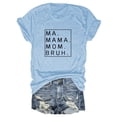 thumbnail image 1 of Camiseta holgada de manga corta con estampado de letras MA Mama Mom Bruh: estampado de letras moderno, cómoda y casual., 1 of 3