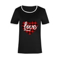 thumbnail image 3 of T-shirt Décontracté pour Femmes à Imprimé, Col Rond, Coupe Ample, Manches Courtes, Haut Blouse Chandail, 3 of 9