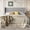 Light Gray, variant on Frostbloom Queen Size Platform Bed Frame, Linen Upholstered Wingback Headboard, Beige