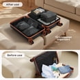 thumbnail image 4 of Gowill 3 Piece Luggage Sets 20/24/28 inch Travel Suitcase Set with 7PCS Organizer Bags, Black Tan, 4 of 8