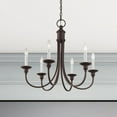 thumbnail image 5 of 5146-91 Livex Lighting Cranford - 6 Light Chandelier in Farmhouse Style - 26 Inches wide by 23.25 Inches high-Brushed Nickel Finish    -Traditional, 5 of 10