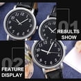 thumbnail image 2 of 2 PCS Relojes de pulsera Cuero Pareja Reloj Moda Reloj de moda Durable Relojes de ocio, 2 of 3