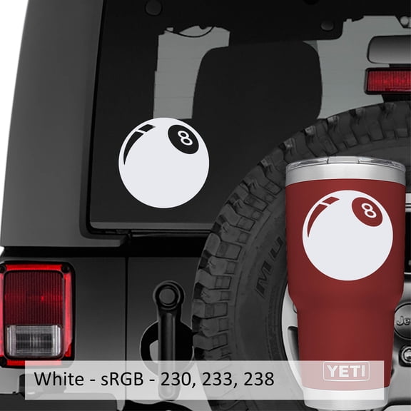 Collectible Decals 8 Ball Billiards Pool Vinyl Decal Sticker