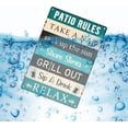 thumbnail image 2 of Patio Rules Sign Rustic Porch Metal Signs Retro Wall Art Decor for Home Patio Porch Front Door Farmhouse Garden Deck 12x8 Inch Tin Hanging Plaque, 2 of 5