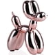 thumbnail image 1 of Estatua de perro con globo de galvanoplastia brillante, figuras coleccionables, escultura artística, animales, estatuilla de resina, manualidades, sala de estar, decoración de oficina, adornos modernos (rosa, 10cm) JM, 1 of 5