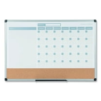 MasterVision 3-in-1 Calendar Planner Dry Erase Board, 36 x 24, Silver Frame