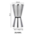 thumbnail image 2 of 2PCS Stainless Steel Double-Head Measuring Cup,Cocktail and Wine Measuring Device,Layered Measuring Cup for Restaurant,Bar - style:style2, 2 of 6