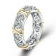 thumbnail image 3 of Anillo de joyería de cobre chapado en oro de color con circonita dividida, anillo de moda de lujo, joyería de moda, 3 of 5