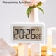 thumbnail image 4 of Reloj electrónico digital: pantalla LED, estéreo, alarma de repetición, cambio 12/24H, cuenta regresiva, pantalla 3D, alarma, blanco, 4 of 8