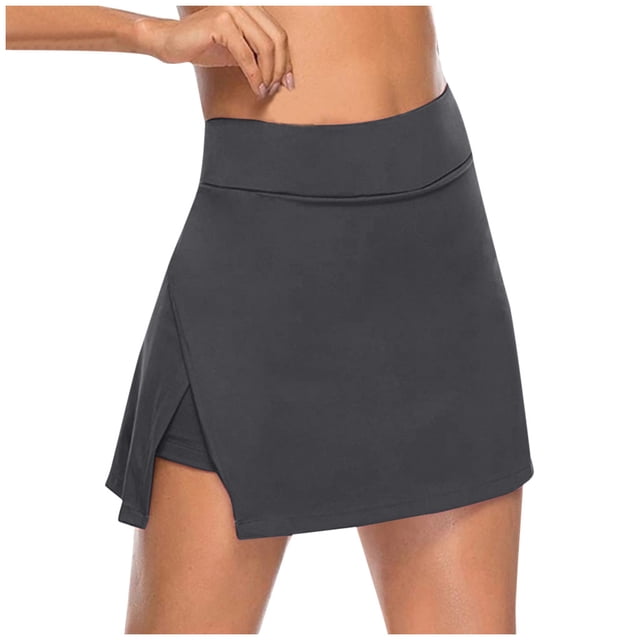 Gibobby Shorts Yoga Conjunto de dos piezas de pantalones cortos de yoga de color sólido ajustados y elásticos de secado rápido para mujer(Gris, S)