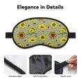 thumbnail image 3 of Salouo Sage Green With Sunflowers Pattern Eye Masks, 1-Pack Sleep Mask Eye Cover Washable Sleeping Eyeshade Block Sleep Shade Cover Light Reduces Traveling Gifts, 3 of 7