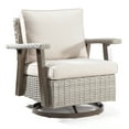 thumbnail image 6 of MeetLeisure Outdoor Polyethylene (PE) Wicker Swivel Rocker Chair，Beige, 6 of 6