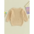 thumbnail image 3 of SUNSIOM Pull pour Filles, Broderie de Lettres, Col Rond, Manches Longues, Automne Hiver, 3 of 8