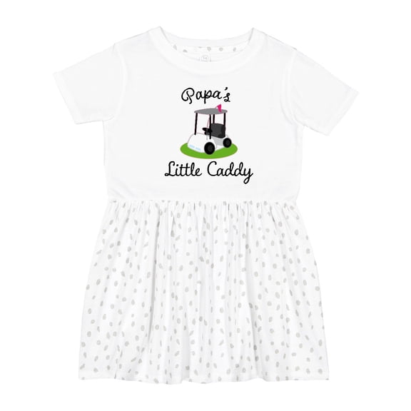 Inktastic Papa Little Golf Caddy Girls Toddler Dress