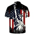 thumbnail image 5 of Men's Patriotic Polo Shirt Button Down Blouse Independence Day Tops USA Flag Printed Short Sleeve Blouses Collared Top Dressy Casual Tshirt Anti-Wrinkle&nbsp;Travel&nbsp;Polo&nbsp;Shirts, 5 of 5