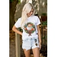 thumbnail image 4 of Jolly Santa Claus Christmas Wreath Women's Graphic T Shirt Tees Brisco Brands M, 4 of 5