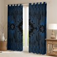 thumbnail image 2 of Manfei Western Aztec Adult Black Out Curtains, Vintage Navy Bohemian Curtains Pack of 2 (42x63 Each), Hippie Triangle Abstract Bedroom Curtains, Curtains and Drapes Decor, 2 of 6
