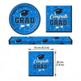 thumbnail image 2 of Graduation Party Decorations Graduation Blue-themed Party Tableware, Paper Plates, Napkins, Tablecloths, Decorations And Furnishings, Navy Blue and Silver Grad Party Supplies Set, 2 of 5