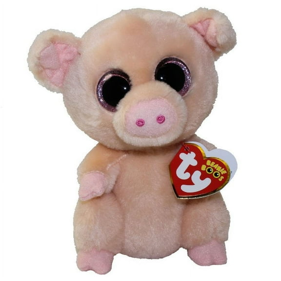 Ty Beanie Boos - Piggley the Pig - Glittery Eyes 6" Plush (With 1 Fun Chops)