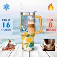 thumbnail image 4 of 40 oz Tumbler Lemon with Handle Vacuum Insulated Travel Coffee Mug SpillProof Travel Cups Car Cup Holder Friendly for Hot and Cold Drinks, 4 of 7