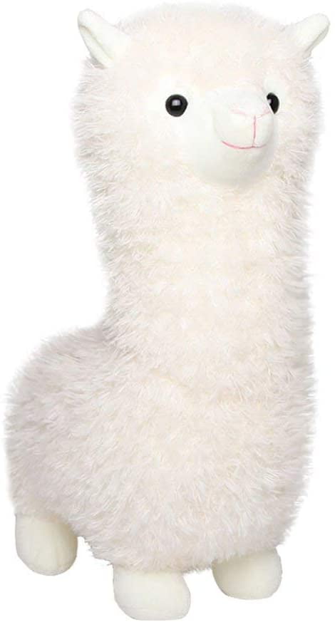 Cute Soft Stuffed Animal Llama Doll Lying Plush Alpaca Kids Toys White, 23.6" 