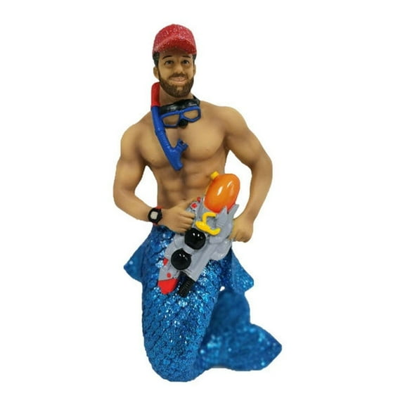 Water Sports Merman Christmas Holiday Ornament December Diamonds