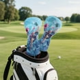 thumbnail image 3 of Yuyamidu Blue Sea Turtle Golf Head Cover for Golf Head Hibiscus Golf Club Head Cover for Driver/Fairway/Hybird Club Protection, PU Leather, 3 of 7