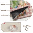 thumbnail image 6 of Round Rug 7Ft Washable Non-Slip, Spring Easter Circle Area Rugs for Living Room Bedroom, Colorful Tulip Floral Eggs Pink Plaid Rustic Indoor Floor Mats Carpet Runner for Home Decor Aesthetic, 6 of 8
