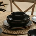 thumbnail image 3 of Stone Lain Brasa 16-Piece Dinnerware Set Stoneware, Black, 3 of 6