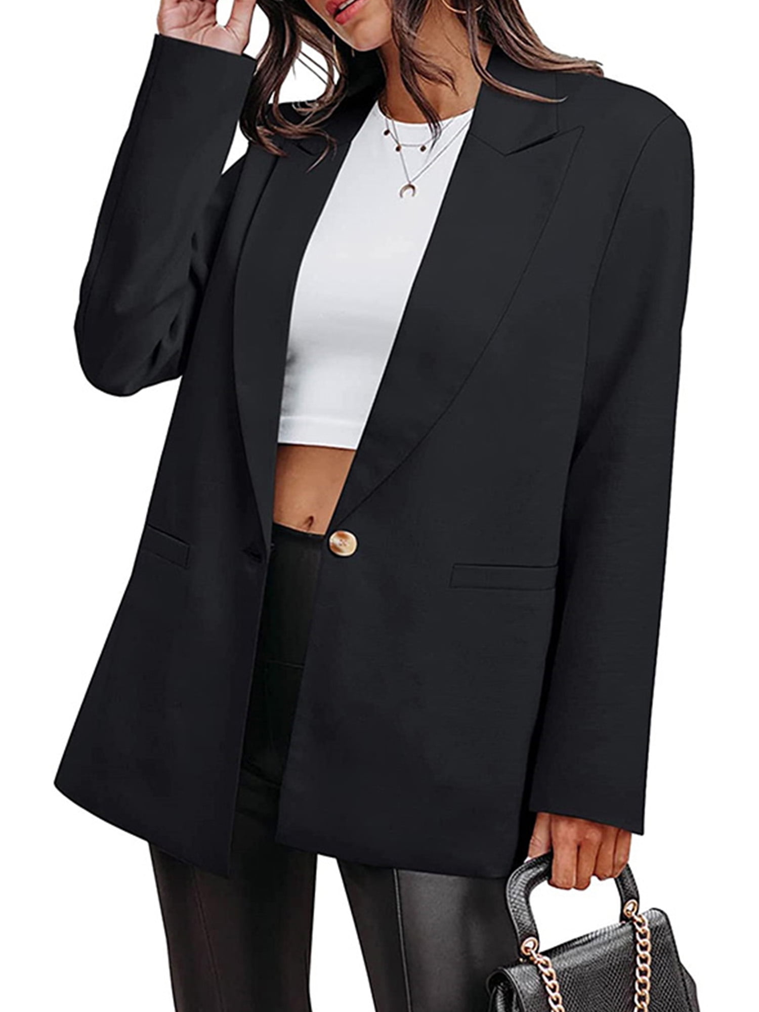 Stylish Fashion Women Long Sleeve Cardigan Casual Lapel Blazer Suit ...