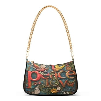 XOXO Women's Vegan Leather Black Graffiti Satchel Crossbody