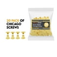 thumbnail image 2 of 20 Pack of Chicago Screw Post Binding Screws, 6mm Brass Plated Metal Screw Posts for Scrapbooking, Photo Albums, Binding Leather Repair, 2 of 8