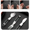 thumbnail image 4 of Titanium alloy cutlery set with hook knife fork spoon 4X10 3 piece set 5cm, 4 of 4