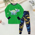 thumbnail image 2 of HFHAPW Toddler Girl Boys Kids Pajamas Funny Graphic Pjs Long Sleeve Snug fit 2pcs Jammies, 2 of 5