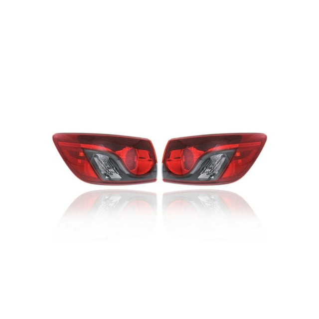 Tail Light Assembly - Compatible/Replacement for '13-15 Mazda CX9 - Halogen, Outer On Body Quarter Panel - Pair, Left Driver + Right Passenger Set - CAPA - TK2151150A, TK2151160A