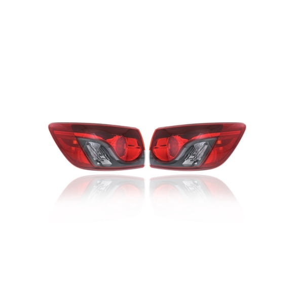 Tail Light Assembly - Compatible/Replacement for '13-15 Mazda CX9 - Halogen, Outer On Body Quarter Panel - Pair, Left Driver + Right Passenger Set - CAPA - TK2151150A, TK2151160A