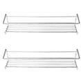 thumbnail image 3 of 2pcs Stainless Steel Wall-mounted Spice Holder Kitchen Storage Rack Condiment Shelf (Silver), 3 of 7