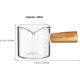 thumbnail image 2 of Jarra Medidora De Vidrio Para Espresso Y Latte Con Mango 2 Piezas 75Ml Vaso Medidor Para Café Con Leche Y Jarabe Para Arte Latte, 2 of 4