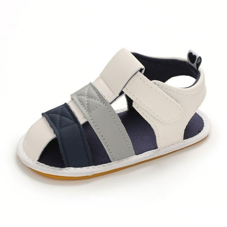 

AnuirheiH Toddler Boys Girls Sandals Contrast Color Rubber Sandals Non-Slip First Walking Shoes 4-6$ off 2nd