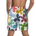 thumbnail image 4 of Goofa Colorful Butterflies Printed Men's Swim Trunks Board Shorts Quick Dry Mens Swimming Trunks with Compression Liner,Breathable Fit Hawaii Beach Shorts-, 4 of 9