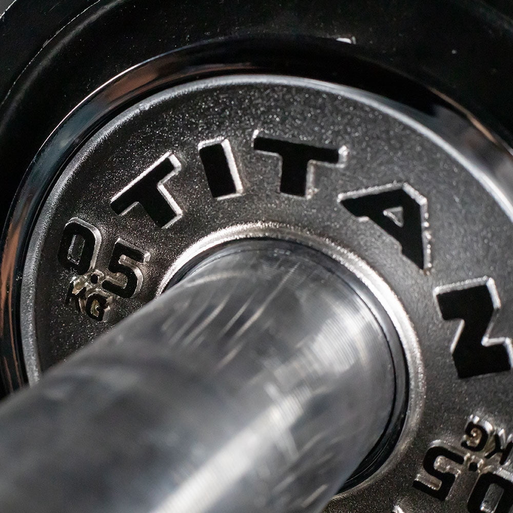 Titan Fitness .5 KG Olympic Calibrated Steel Powerlifting Plates, Machine Precision Steel Discs, Sold in Pair