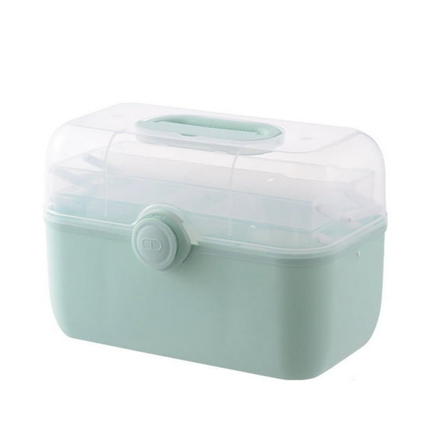 Caja de almacenamiento de medicamentos para el hogar,Caja de almacenamiento de medicamentos Caja médica de plástico Caja con tapa transparente médica Estándares líderes en la industria Jadeshay A