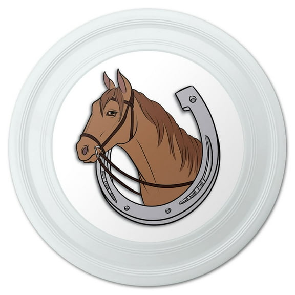 Brown Horse in Horseshoe Novelty 9" Flying Disc