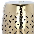 thumbnail image 2 of Safavieh Lattice Coin Ceramic Garden Stool in Gold, 2 of 2