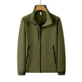 thumbnail image 5 of Ceisia Men's Nylon-Spandex Casual Cargo Windbreaker Stand-Up Gift Zipper Flap Solid Color Jacket, 5 of 5